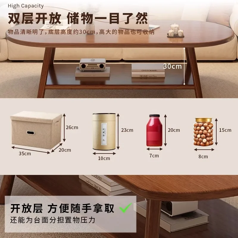 Solid wood coffee table 2025 new small tea table small apartment living room household sofa side balcony rental house simple