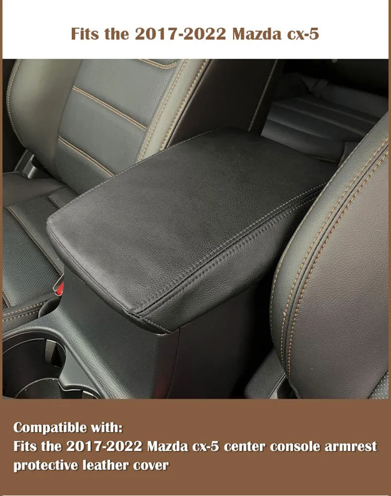 1PC Car Decorative Interior Accessories Armrests Box Cover For Mazda CX-5 CX5 CX 5 KF 2017 2018 2019 2020 2021 2022