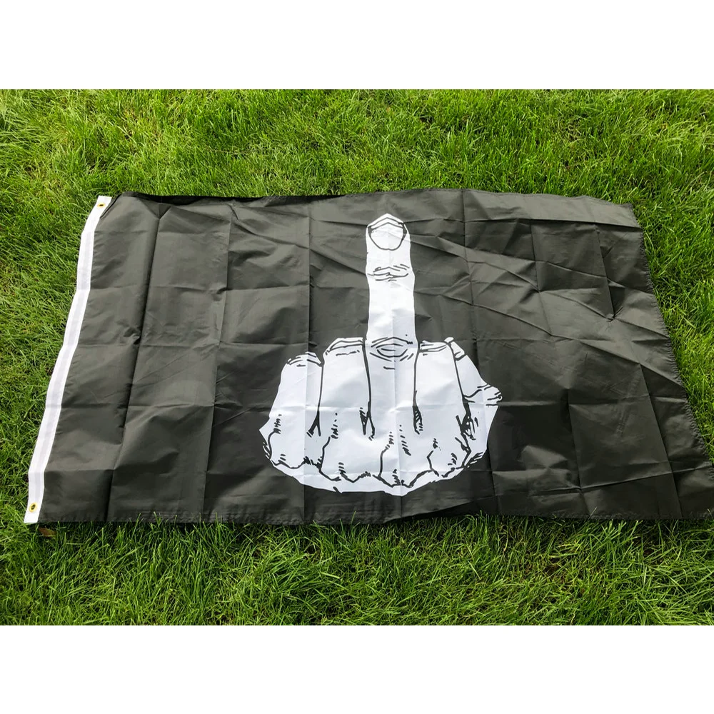 ФЛАГ на средний палец 90x150 см, двухсторонний подвесной флаг из полиэстера с принтом и баннер для украшения дома, флаг