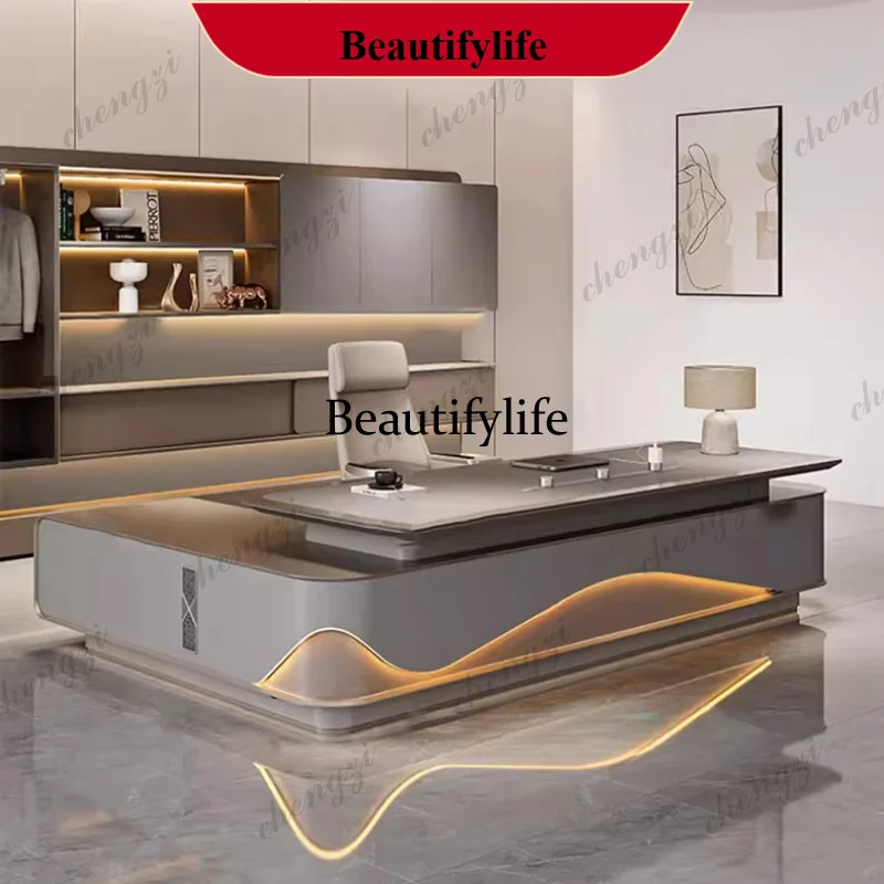 

YL L Shaped Modern Office Desk Executive Work Luxury Conference Computer Desk Manager Reading Escritorio Oficina Modern