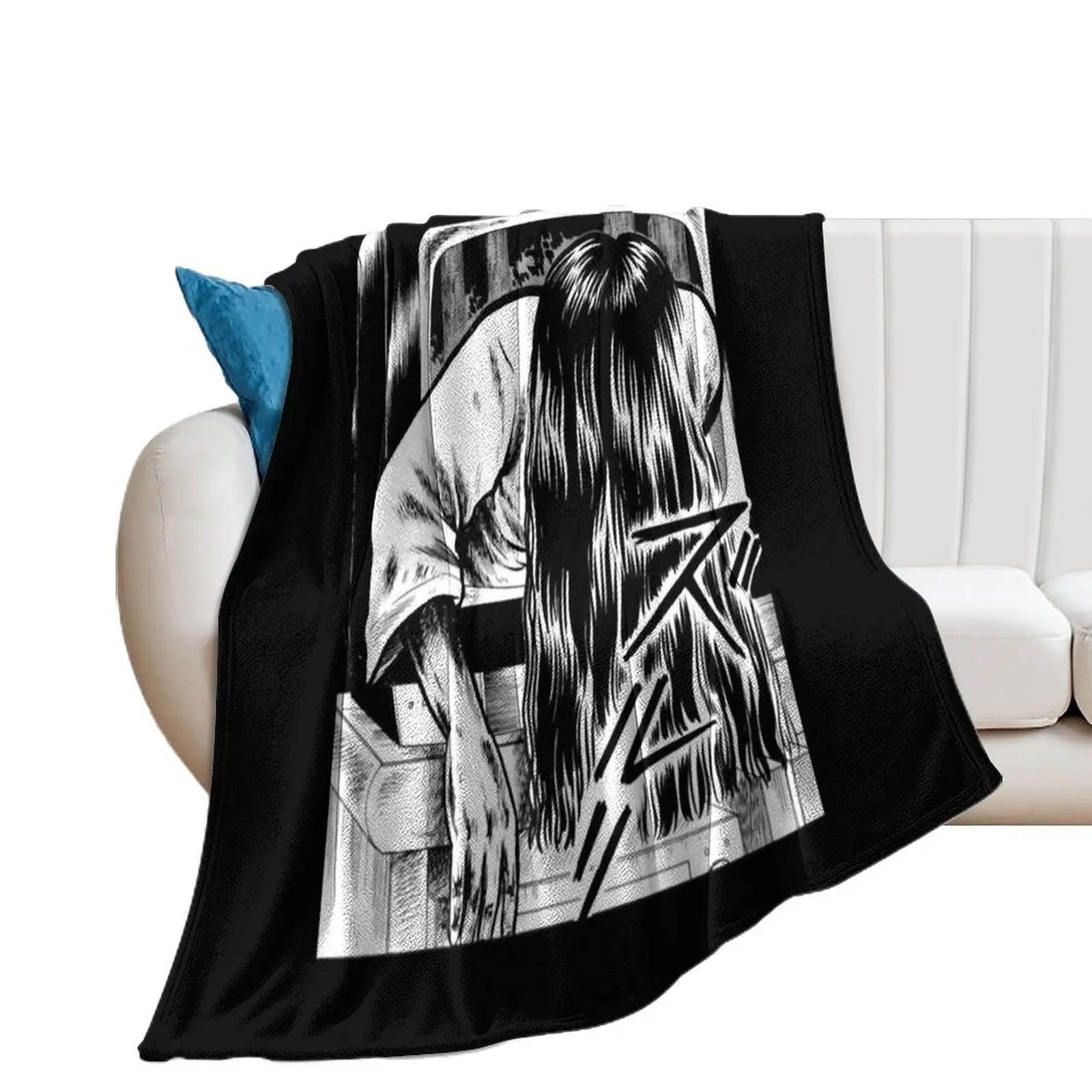 SADAKO Classic Throw Blanket Bed covers warm winter Picnic manga Blankets