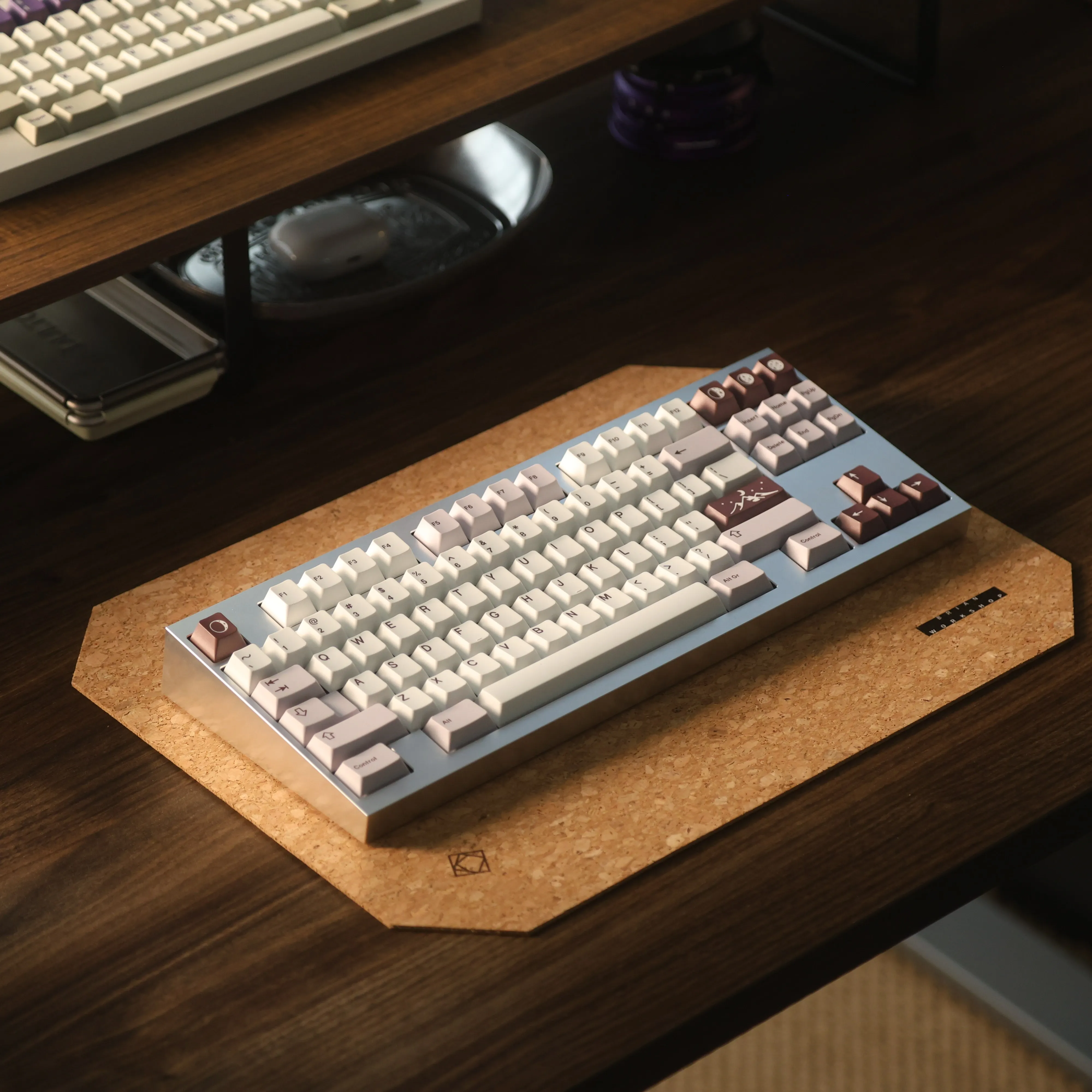 Cork Keyboard Table Mat Customization Non-slip 2.5mm Thickness Shock Absorbing Silent Office Gaming Keyboard Pad Accessories
