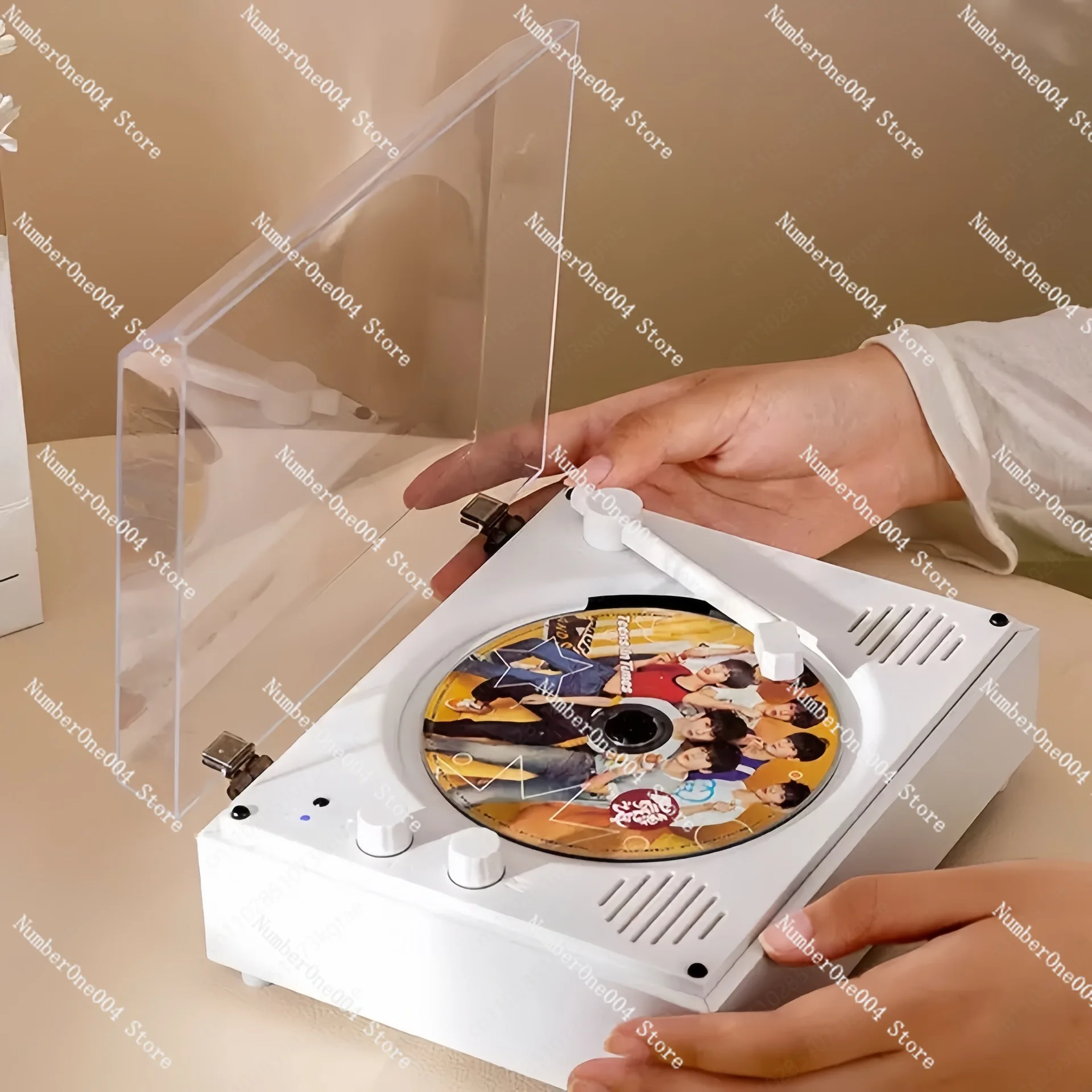 

Ретро-плеер для CD-дисков, проигрыватель музыкальных дисков, портативный для улицы, с функцией зарядки, беспроводная Bluetooth-колонка, подарок.