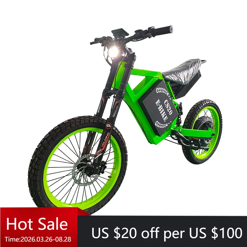Tc Hyundai Powerful High Speed CS20 Electric Mountain Bike 48V 72V 3000W 5000W 8000W 12000W Fast 80kmh 100kmh Ebike