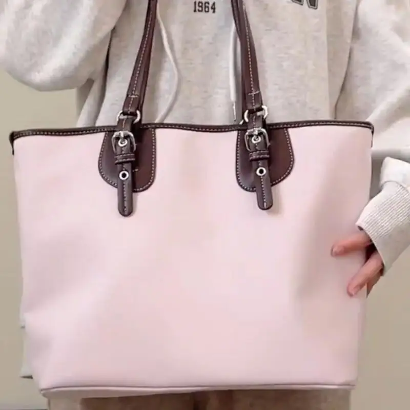 

New Fashion Shoulder Bags Women's Bag Sweet Pink Tote Bags High Capacity Korean Style Leisure Versatile Trend Lady Commuter Bags