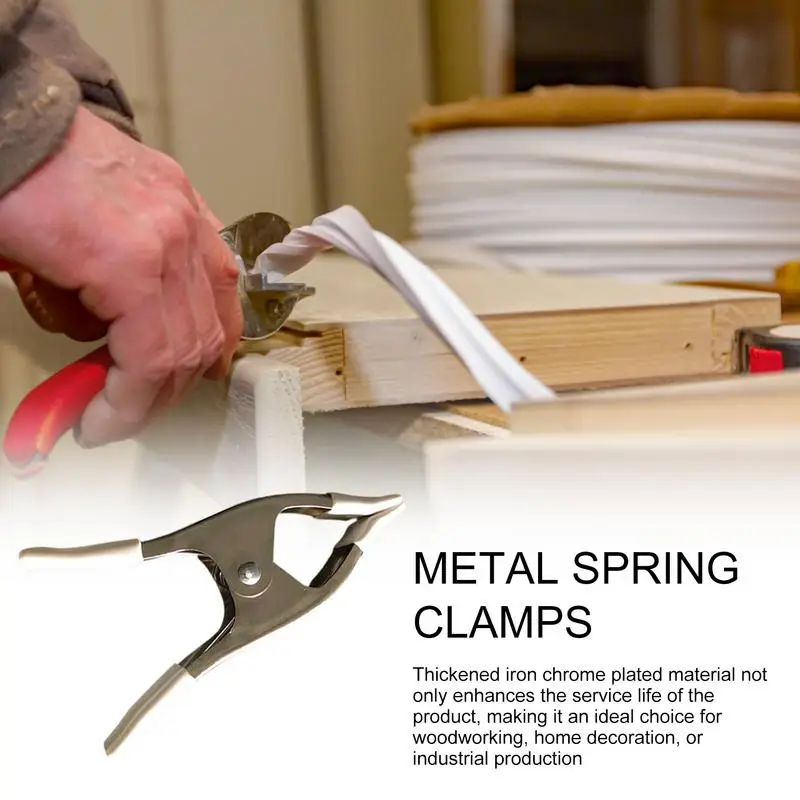 Woodworking Clamps Force Reinforced Clamps Reinforced For Durability Heavy Duty Spring Wide Jaw Opening 6-Inch Labor-Saving