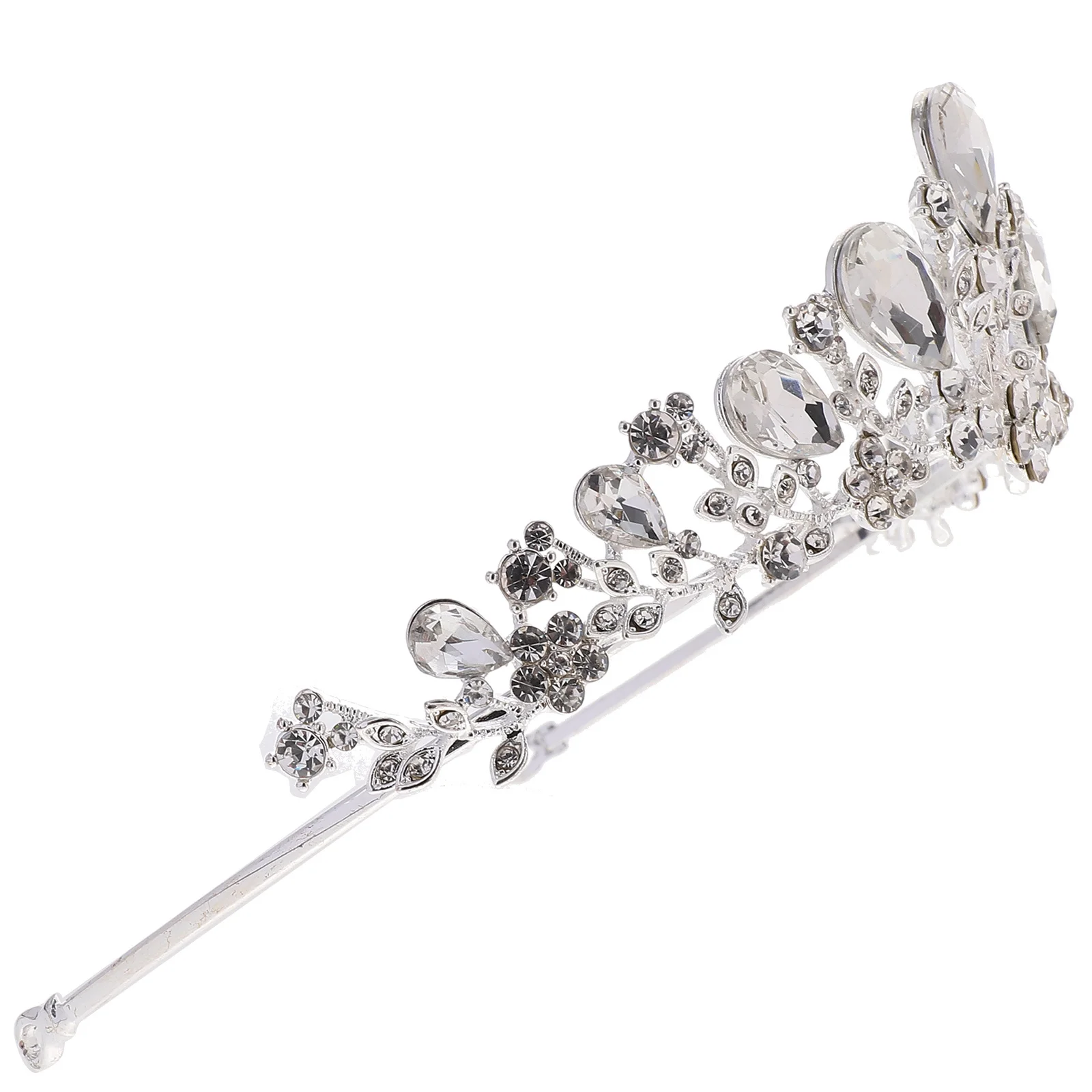 

Women Crown with Rhinestone Headband Bride Hairband Bridal for Wedding Metal The