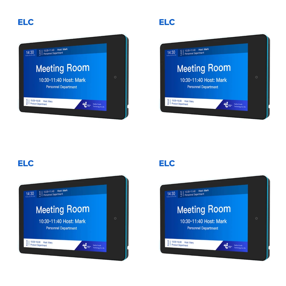 Spring Promotion：Wall Mounted Touch Screen Meeting Room Display 10.1 Inch  Android 11 2+16GB Optional NFC POE Power Rockchip RK3