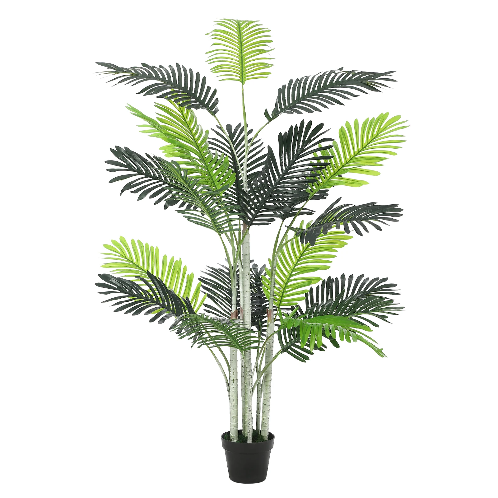 

5FT Artificial Palm Tree for Floor Decor, 59 Inch Artificial Plants Indoor, Faux Tropical Palm in Pot with Fake Fern for Home