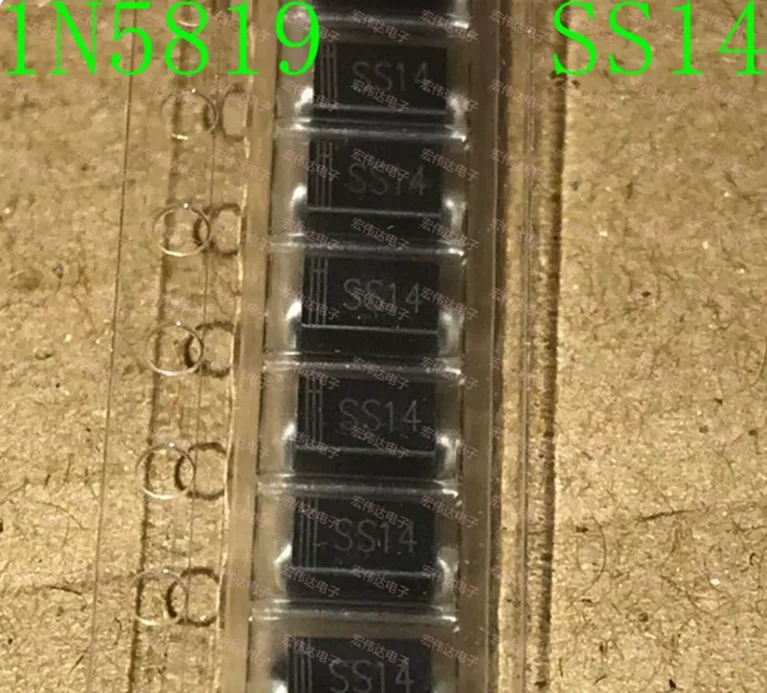 100PCS in5819 SS16 SS24 SS34/IN5822 SS36/sr360 SS110 SS220 SS310 ES1J SMD SMA Diode IN Free Ship SS14/1n5819/