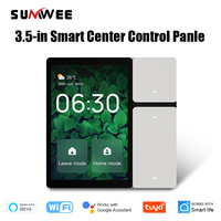 TUYA smart central control panel mini Scene mode Touch screen 3 Relays Built-in IR remote control Bluetooths Sigmesh Alexa Voice