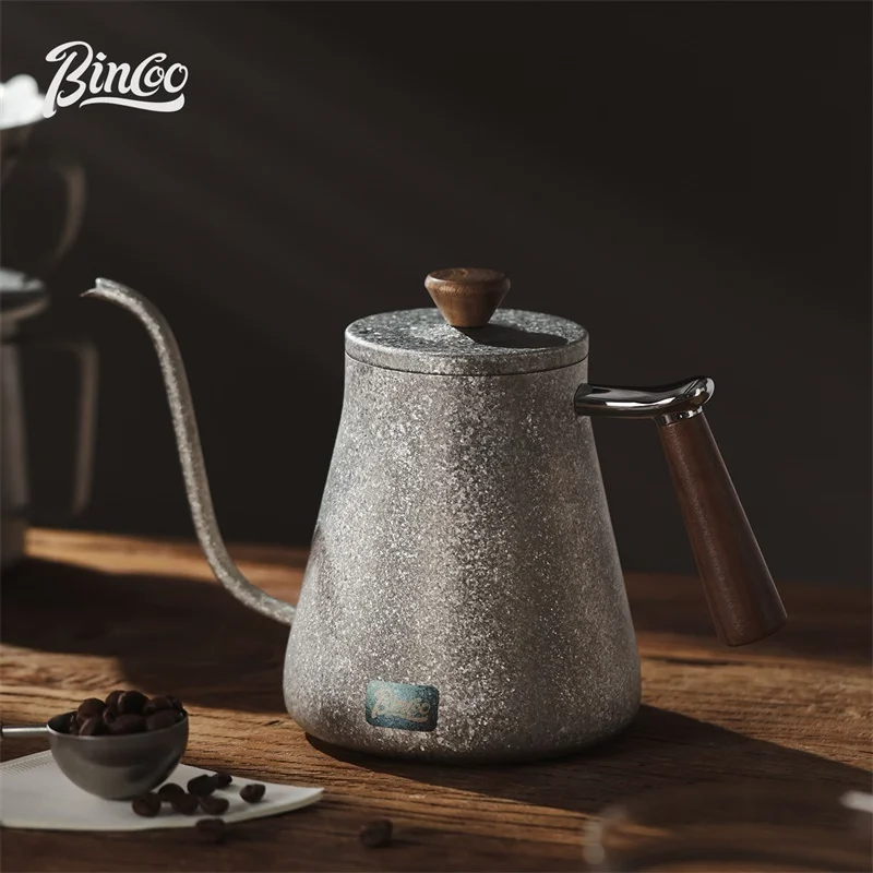 Bicoo Hand Brewed Coffee Pot Pure Titanium Fine Mouthed Pot Coffee Kettle Coffee Utensil Outdoor Household 800ML