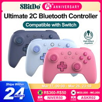 8BitDo Ultimate 2C Switch Bluetooth Wireless Controller Gamepads for Nintendo Switch oled lite with Hall Effect Joysticks turbo