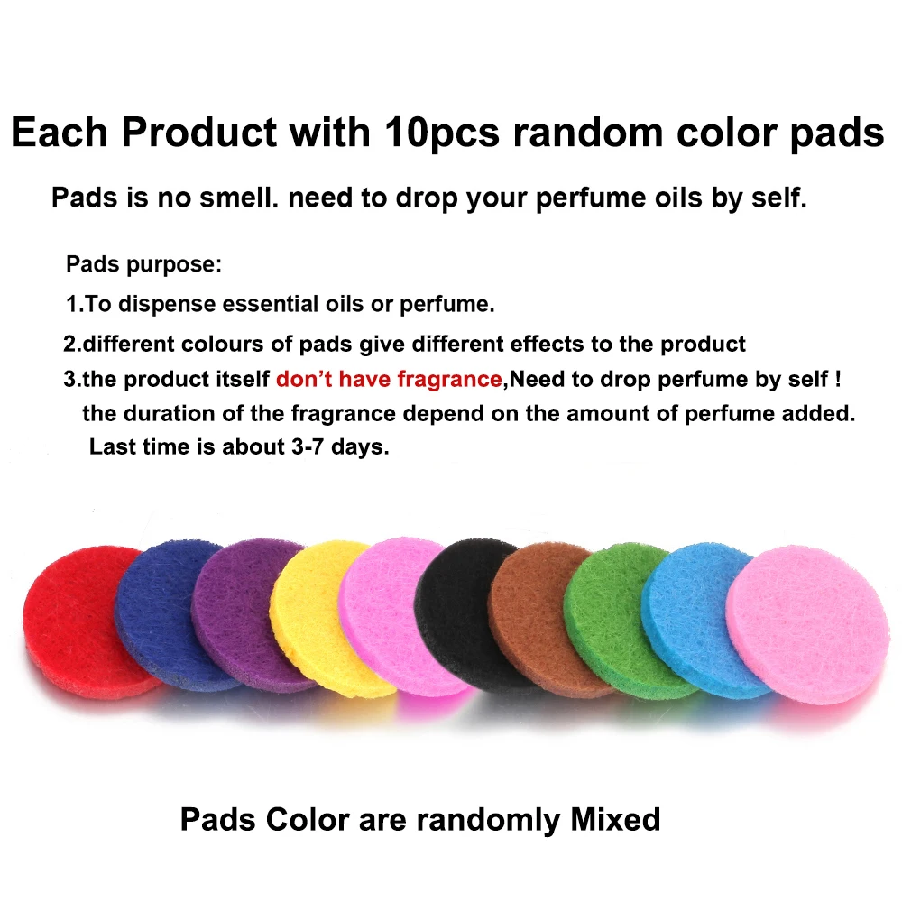Aromatherapy Diffuser Necklace with 10pcs Pads Flower Tree Cat Paw Wings Perfume Essential Oil Diffuser Pendant Necklace Lockets