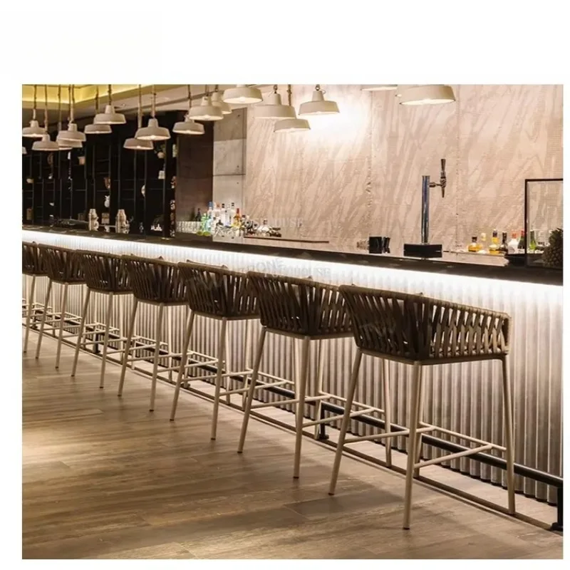 FOODLINE Space Saving Bar Counter Freestanding Commercial Bar Counter For Small Cafe Bar Family Entertainment Room