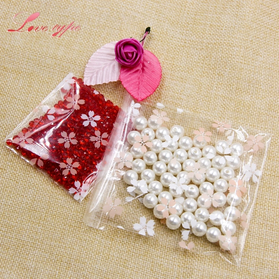 100PCS Daisy Sunflower Candy &Cookie Plastic Bags Multi Size Self-Adhesive Bag For Biscuits Snack Baking Packaging Supplies