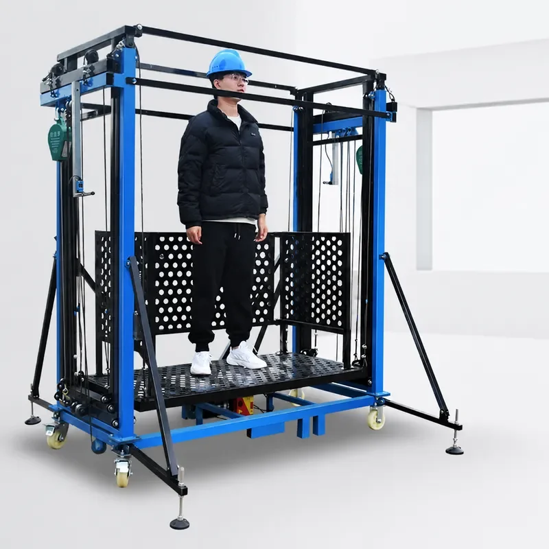 304 Stainless Steel Electric Scaffolding Lift Mobile Small Foldable Wireless Remote Control Lifting Platform