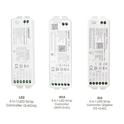 Miboxer 5 in 1 LED Controller LS2 (2.4G) / ZL5 (Zigbee+2.4G) / WL5 (Wifi+2.4G) 12-24V Alexa/Google Assistant/Voice Control