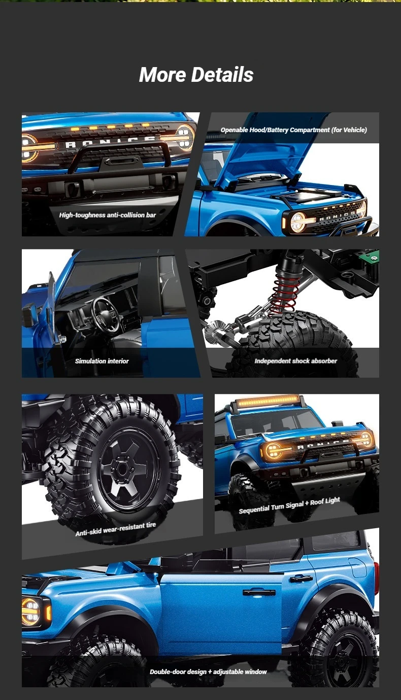 HongXing R22 remote control crawler on rough trail