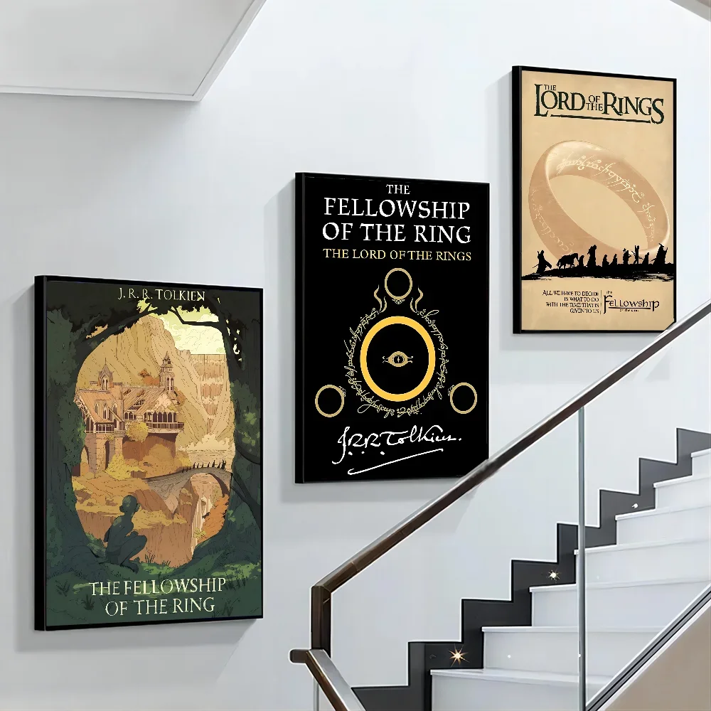 1 قطعة الفيلم الكلاسيكي T-The L-Lords Of The R-خواتم المشارك ورقة طباعة غرفة المعيشة المنزلي غرفة نوم مدخل بار مقهى الفن اللوحة #4