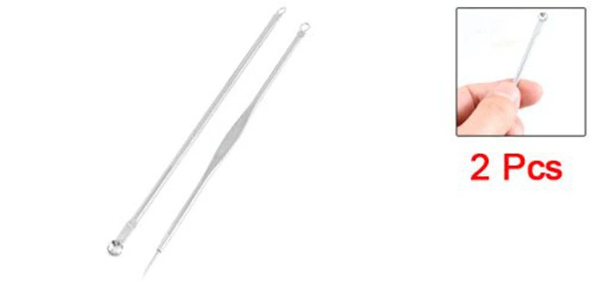 A83X-12 Cm Lange Gezichtsverzorging Mee-eter Acne Naald Remover Puistje Extractor 2 Stuks