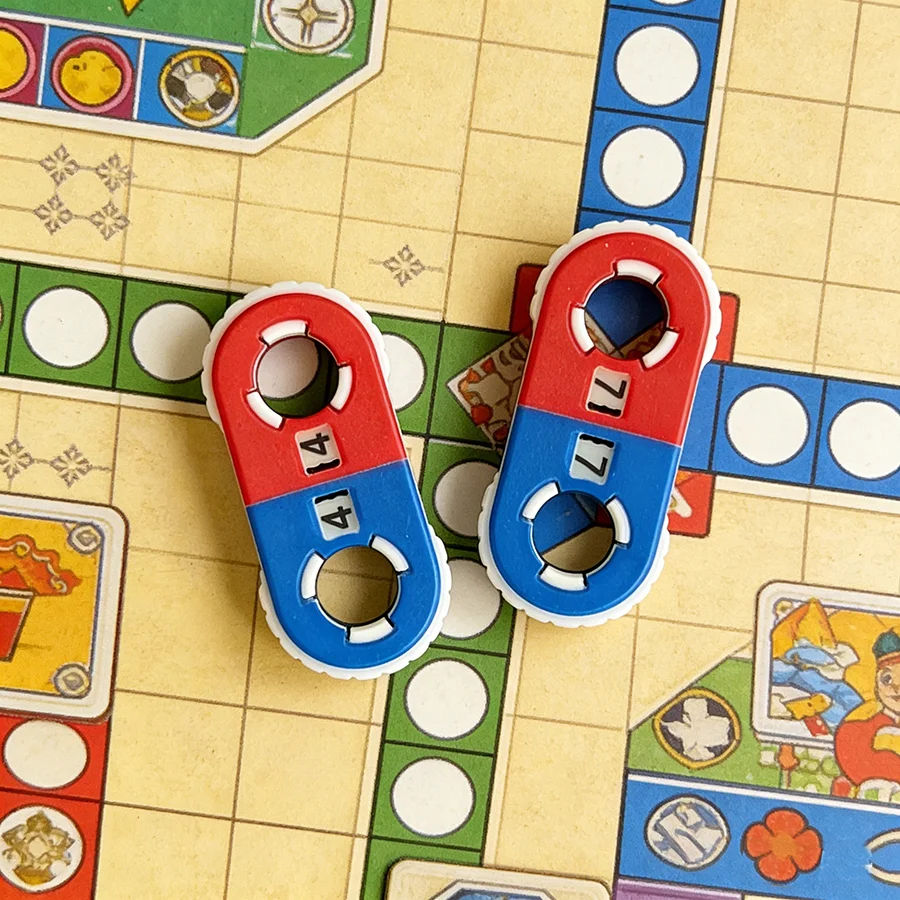 2pcs 3D Printed Red and Blue Dual-Color Life Counter 2pcs, Suitable for DND and RPG Tabletop Games, Role-Playing and Card Games