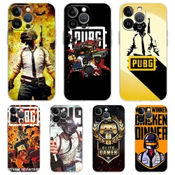 Game PUBG Case for iPhone 16 15 14 13 12 Pro Max Cover Transparent Soft for iPhone 11 Pro Max 7 8 Plus XS XR Shell Capas Bag TPU