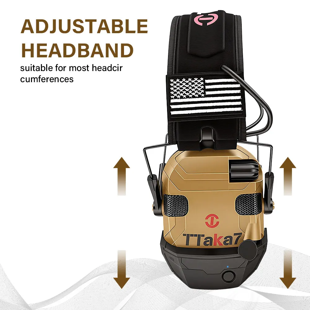 2026 New Outdoor Hunting Active Noise Reduction Hearing Protection Tactical Electronic Shooting Earmuffs with BT adapter