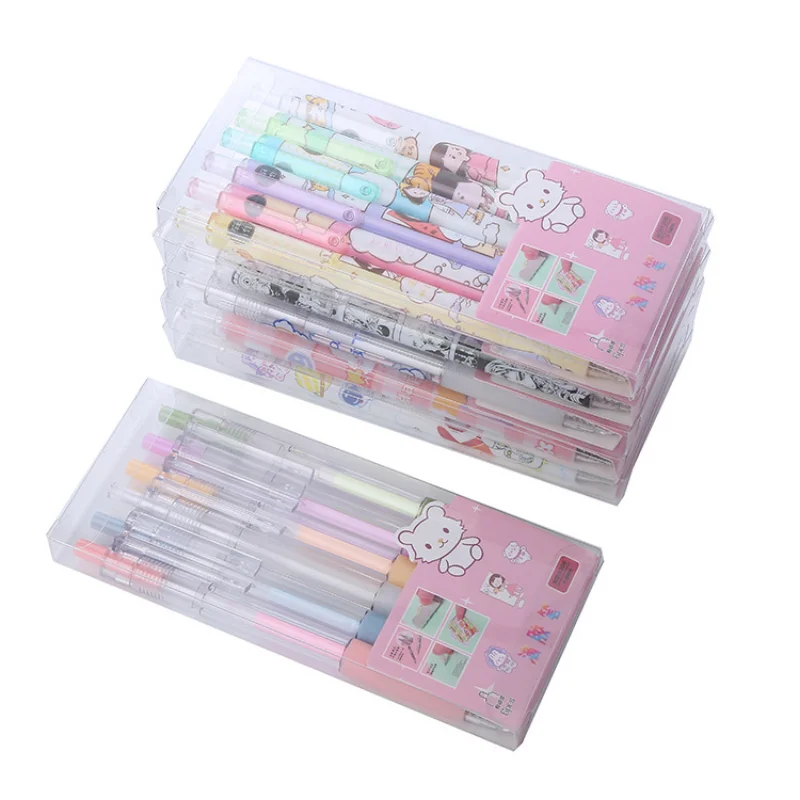 6pcs/box Solid Glue Stick Pen Shape r Quick-drying High Viscosity Glue Creative Students Stationery Pen Style Liquid Glue