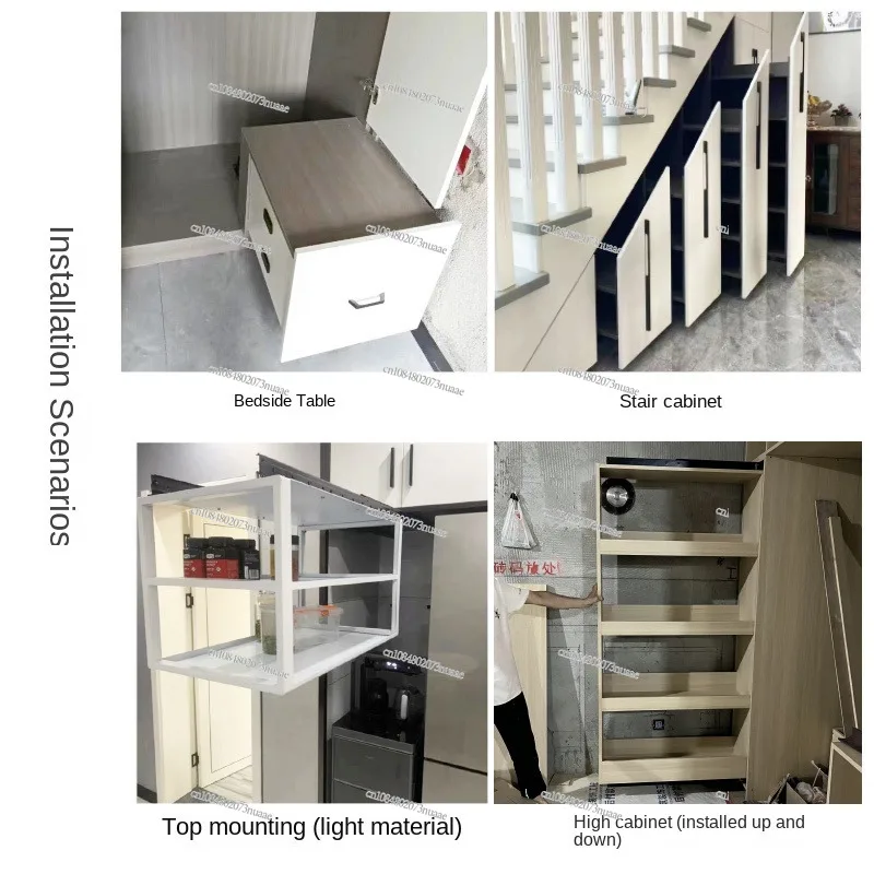 Slide Bottom Cabinet Pull-out Rail Display Cabinet Bedside High-Depth Cabinet