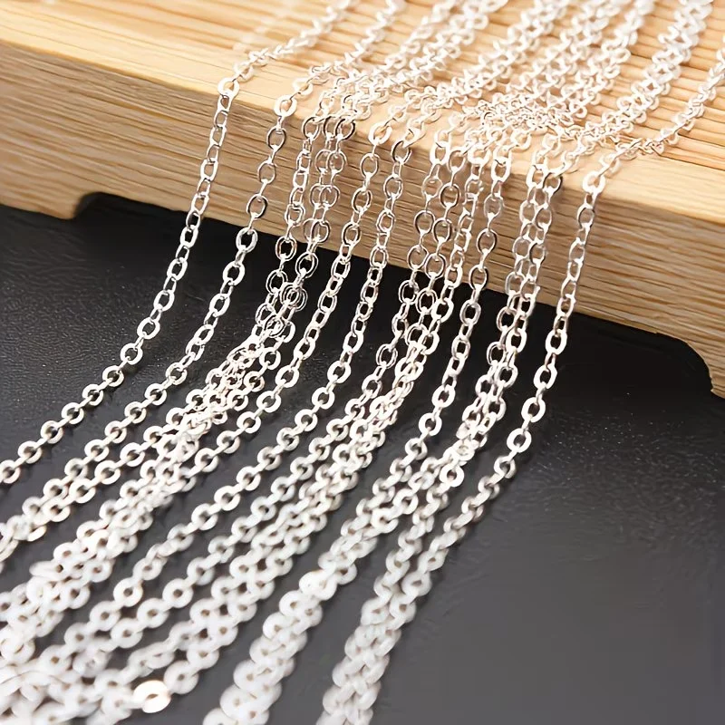1pc Minimalist Cross Chains Stainless Steel O-Shaped Necklaces Suitable for Daily Wear & Special Occasions 45/50/55/60cm