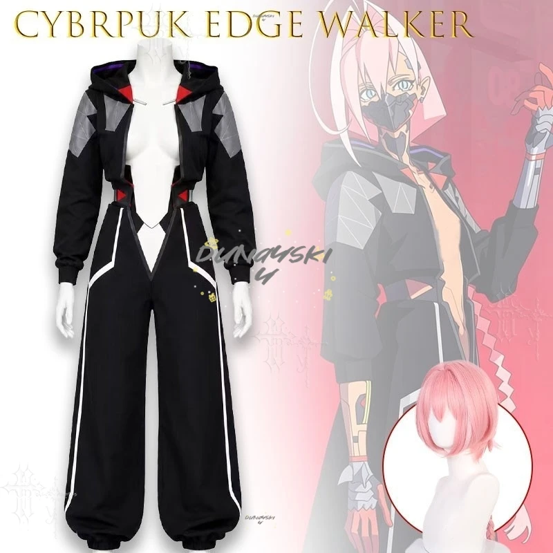Cyberpunk Edgerunners Talia Yang Full Cosplay Suit Hoodie Cuffed Wide Leg Trousers Anime Halloween Fan Convention Photo Shoot - view 3