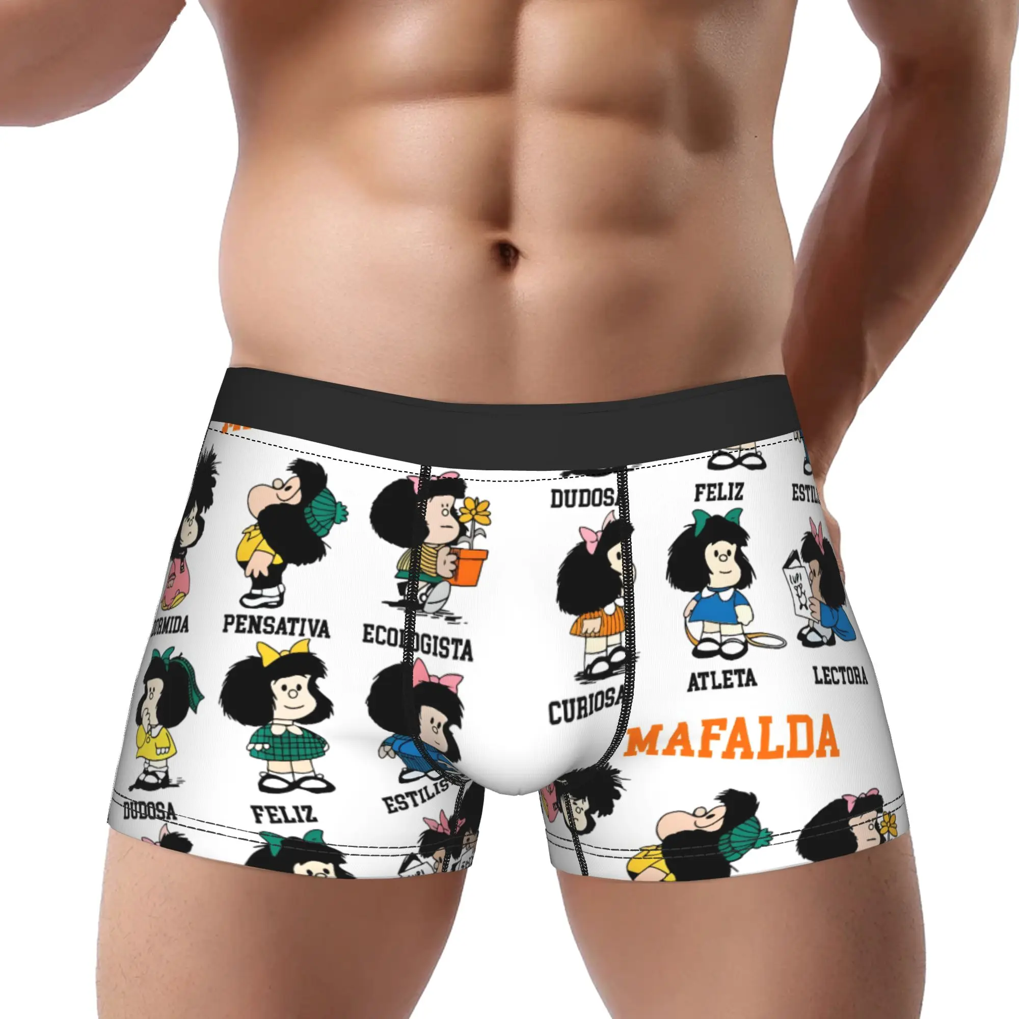 

1 шт. Мужские трусы-боксеры Why M-Mafalda, дышащие шорты, нижнее белье для мужчин