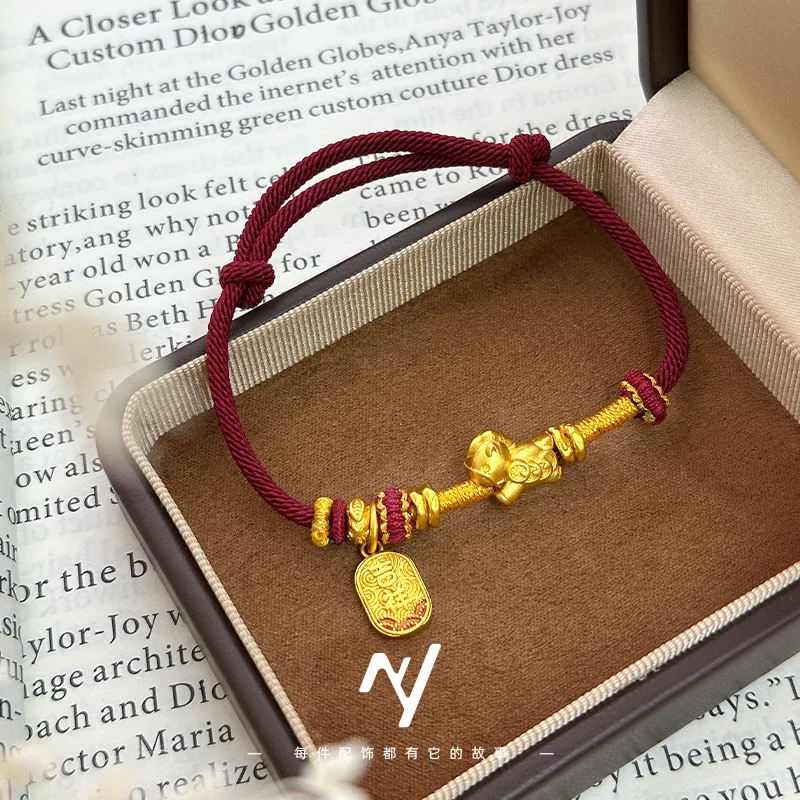 2026 Year of the Horse Chinese Zodiac Lucky Pony Couple Red String Bracelet Birth Year Handwoven Adjustable Wristband Good Luck