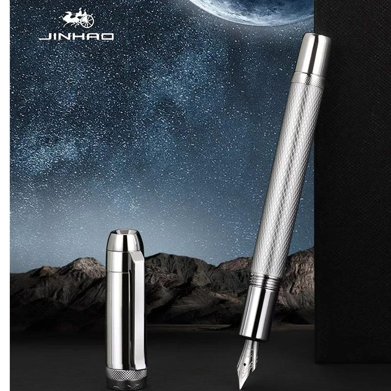 Jinhao 92 Luxury Metal Fountain Pen - Ergonomic, Twist Cap, Medium Nib with Converter - Ideal for Office & School Use, Includes view 3