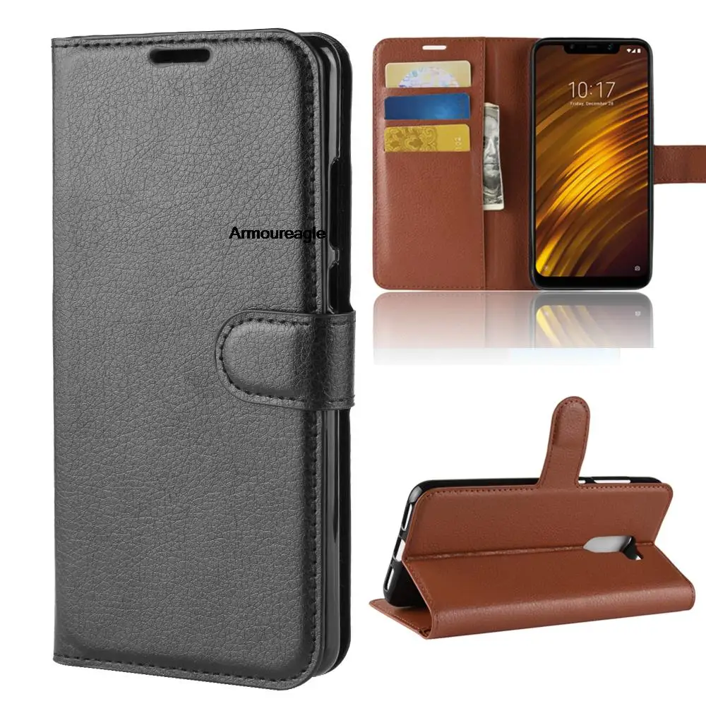 Retro Wallet Protective Cover for Xiaomi Poco Phone F1 Protector Cover Card Holder Phone Cases for POCOPHONE F1 Leather Case