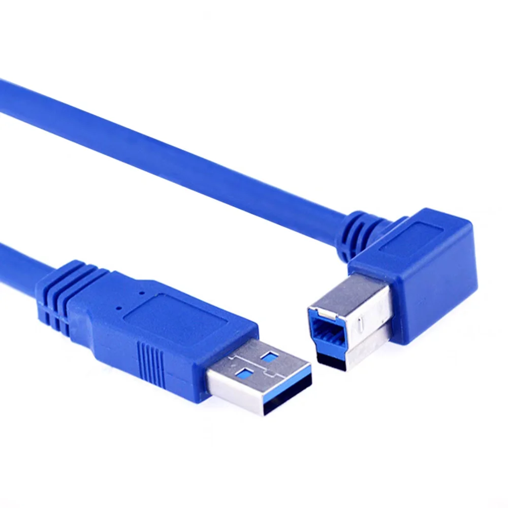 USB 3.0 printer elbow data cable USB transmission cable A male to B male high-speed square port hard disk display uplink data ca