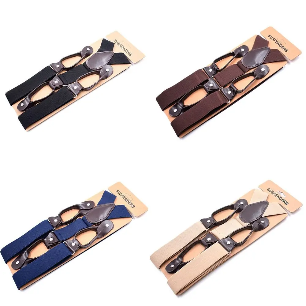 حفل زفاف Y شكل خمر بنطلون جلدي الأشرطة حزام قابل للتعديل حزام كليب الأقواس الحمالات الأقواس المرنة #2