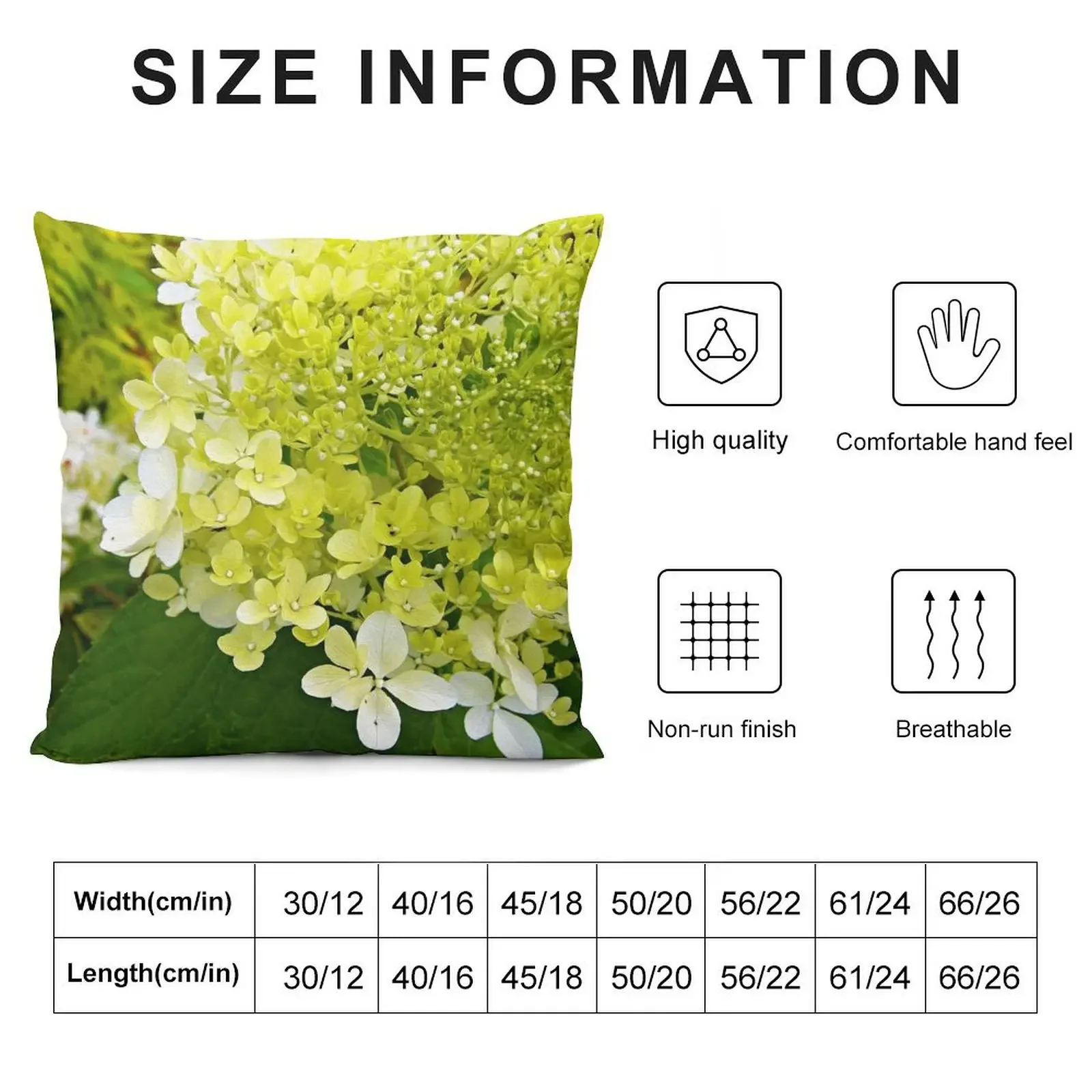 Elegant Chartreuse Green Limelight Hydrangea Macro Throw Pillow Cushion Cover Pillowcases For Pillows pillow