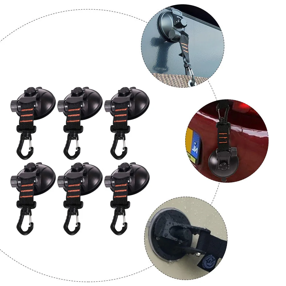 

6pcs Car Tent Suction Cups ABS Material Heavy Duty Hooks for Travel Camping Outdoor Canopy Strong Safe Reusable