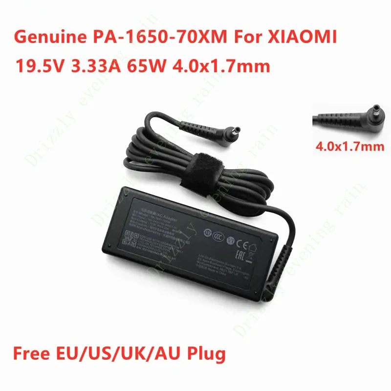 Genuine PA-1650-70XM 19.5v 3.33a 65W A14-065N1A power supply AC adapter for Xiaomi Redmi book 13 14 laptop charger