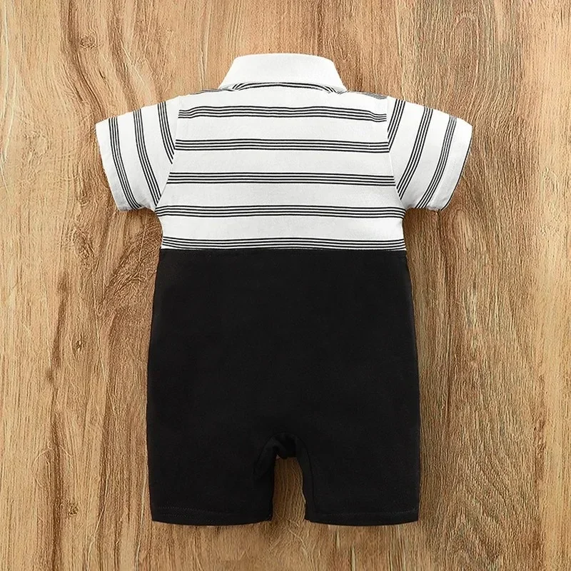 Summer Striped Romper Newborn Baby Unisex Suspender Jumpsuit One-pieces Bodysuits Cotton Soft Romper Infant Toddler