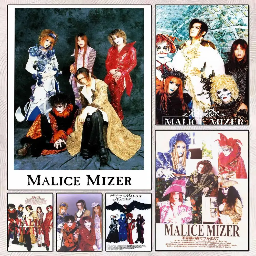 Visual Kei J-rock Band  M-MALICE MIZER Poster PP Wall Decor Posters Celebrity Music Art Prints Bedroom Office Gift