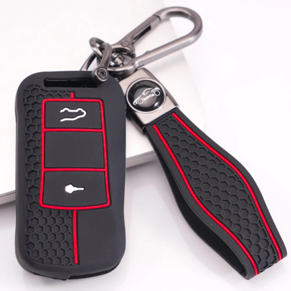 Smart Key Shell Keychain For Porsche 911 911 GT3 Cayenne Macan Panamera Cayman Boxster 718 Taycan Carrera Dustproof Perfect Fit