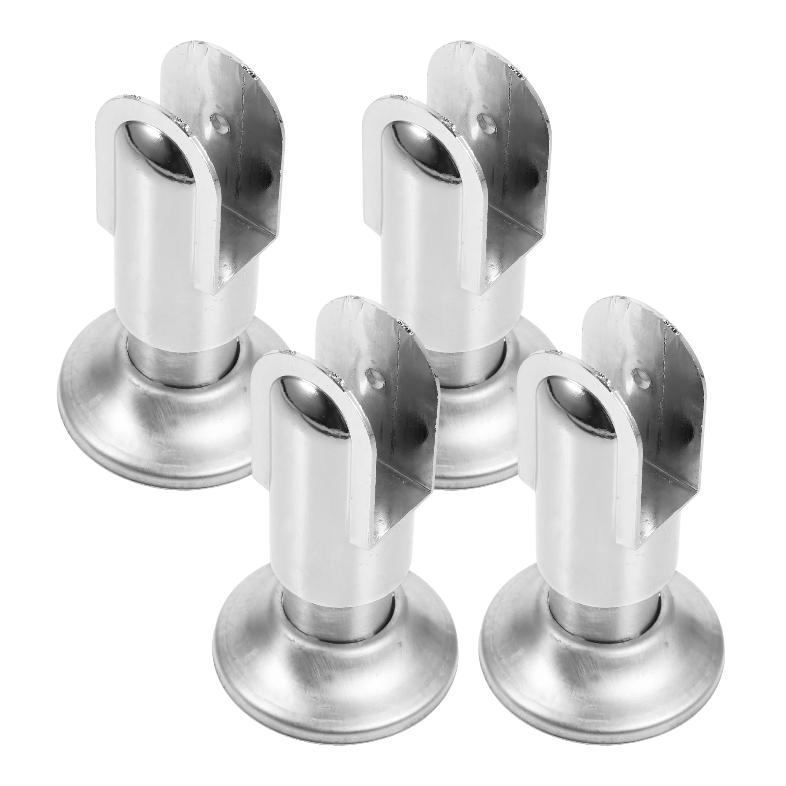 

4Pcs Stainless Steel Partition Foot Accessory Strong Support Feet for Public Restroom Toilet Cubicles Bathroom Partition