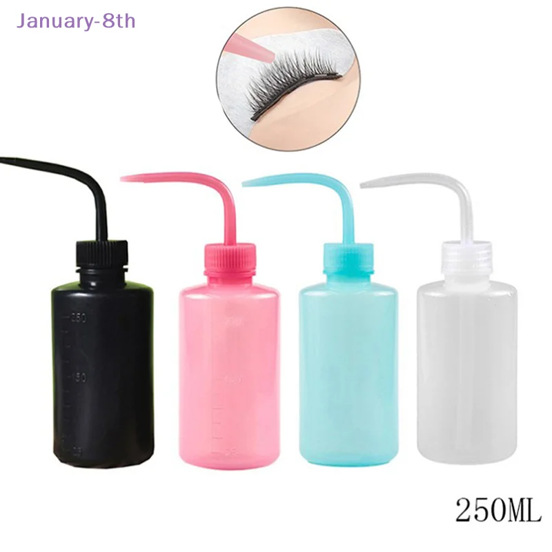 250ml Eyelash Extension Elbow Flush Bottle Wash Squeeze Bottle Non-Spray 4 Colors Tattoo Diffuser Soap Supply Wash Bottle