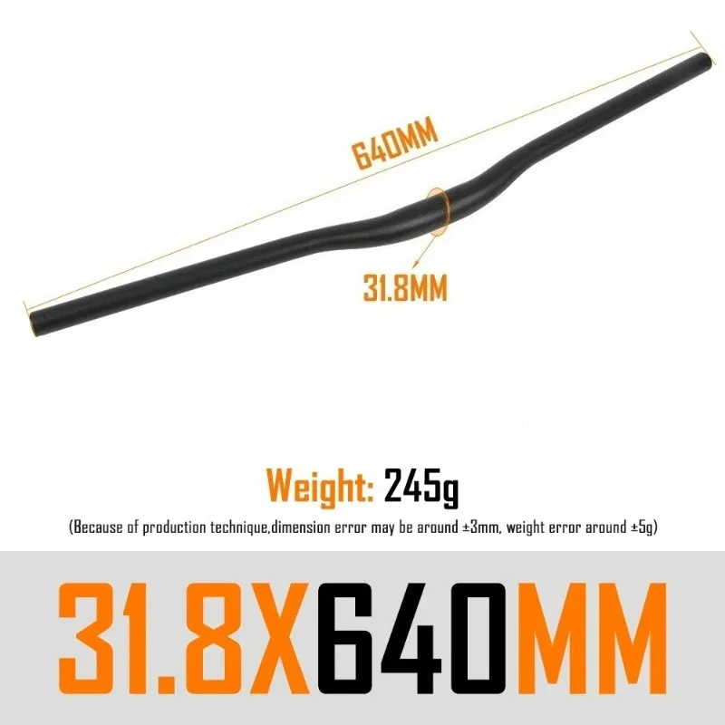 Flat/Swallow Handlebar 640-800mm MTB Aluminum Alloy Bike Handle