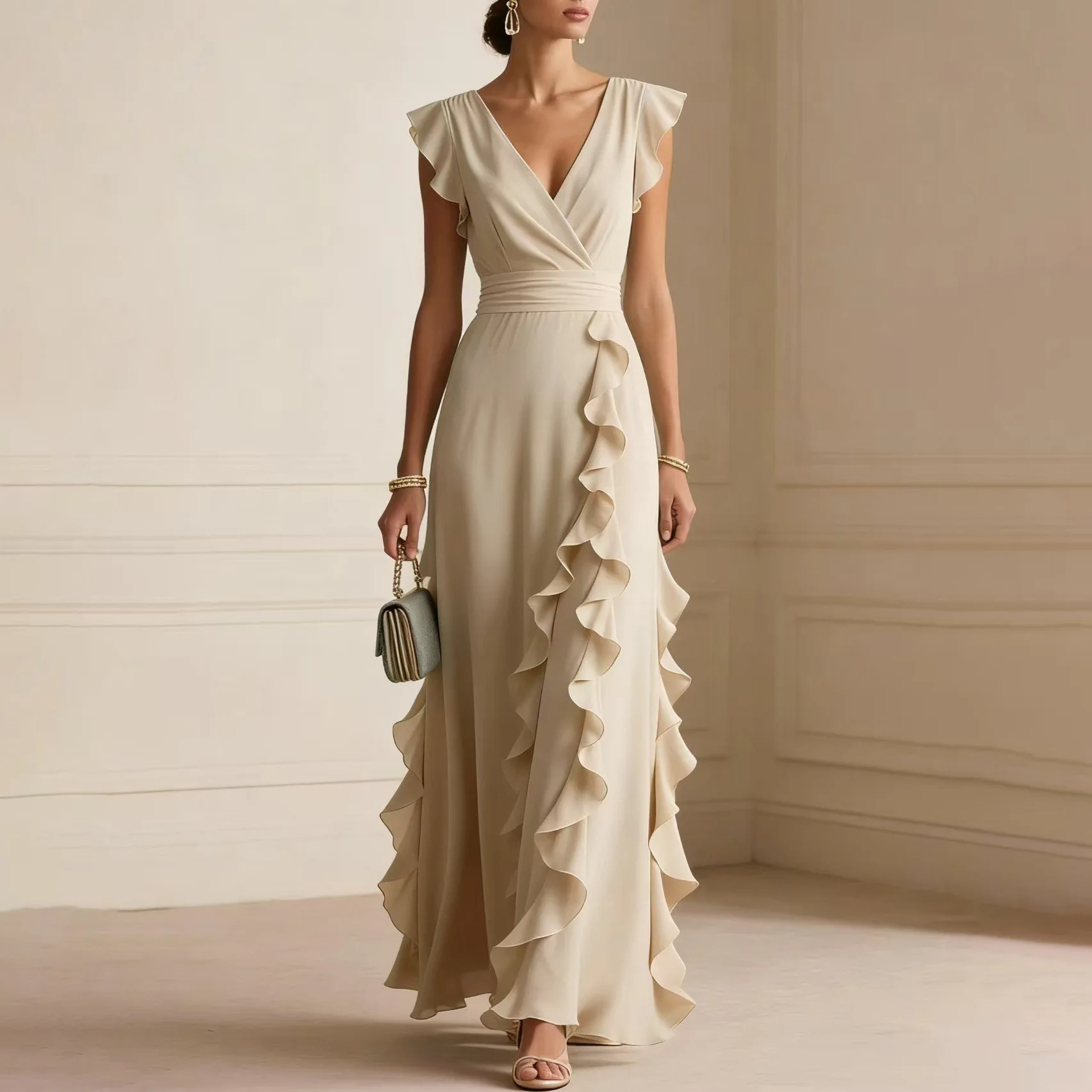 2026 Autumn. Women's New Collection: Elegant And Luxury Long Addresses With A French Chic Style Summer Dresses 2026 Lace Y2k、