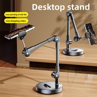 Adjustable Height Telescopic Phone Stand Stable Base 360° Rotate Tablet Stand Universal Portable Desktop Phone Holder