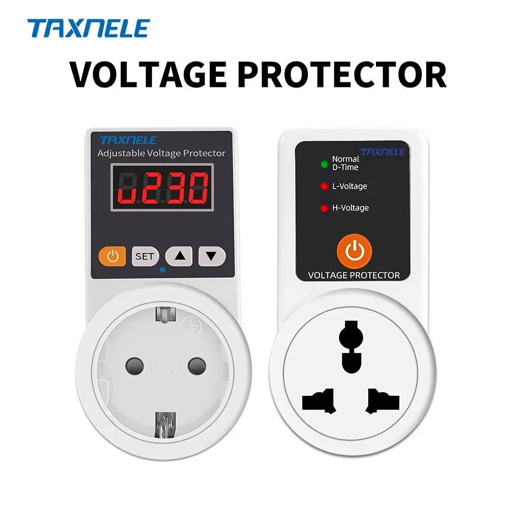 

Automatic Voltage Protector Socket AC 220V 16A Adjustable Power Surge Protector Universal/US/EU/UK Plug Voltage Safe Protector